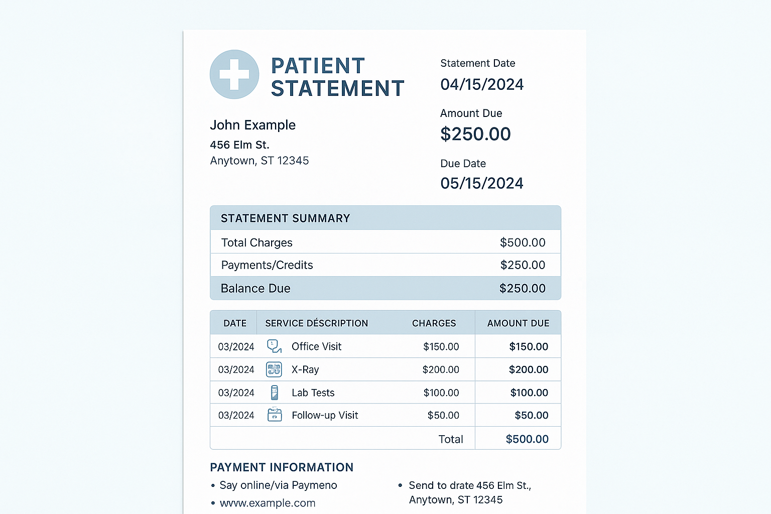 Simplified Patient Statements